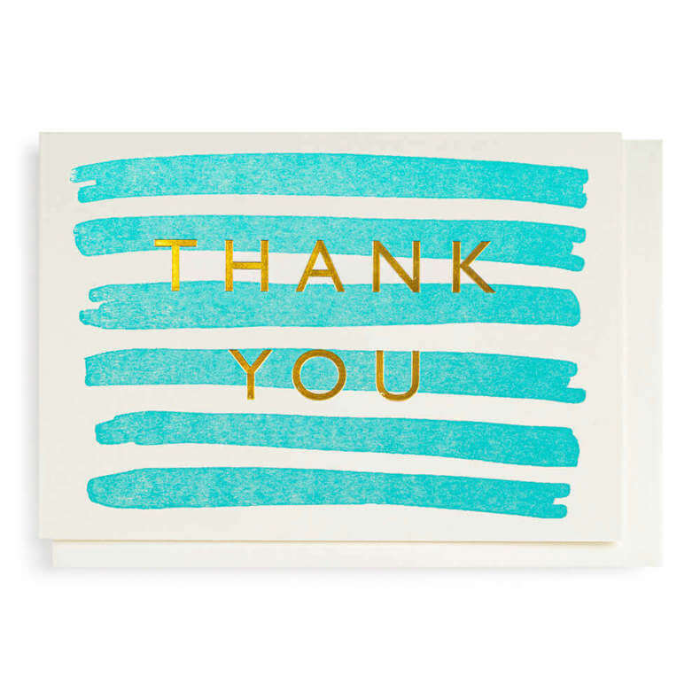 Archivist Thank You Stripes Card